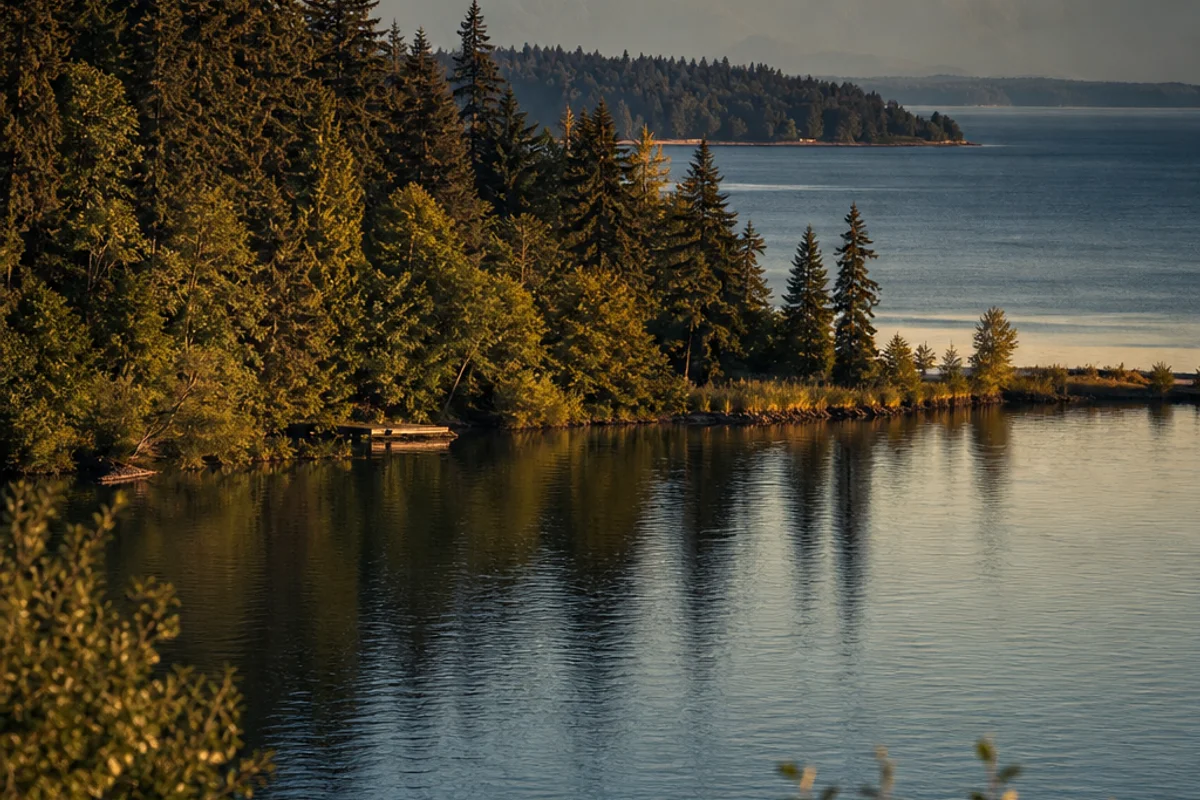 A golden-hour landscape near Federal Way, Washington