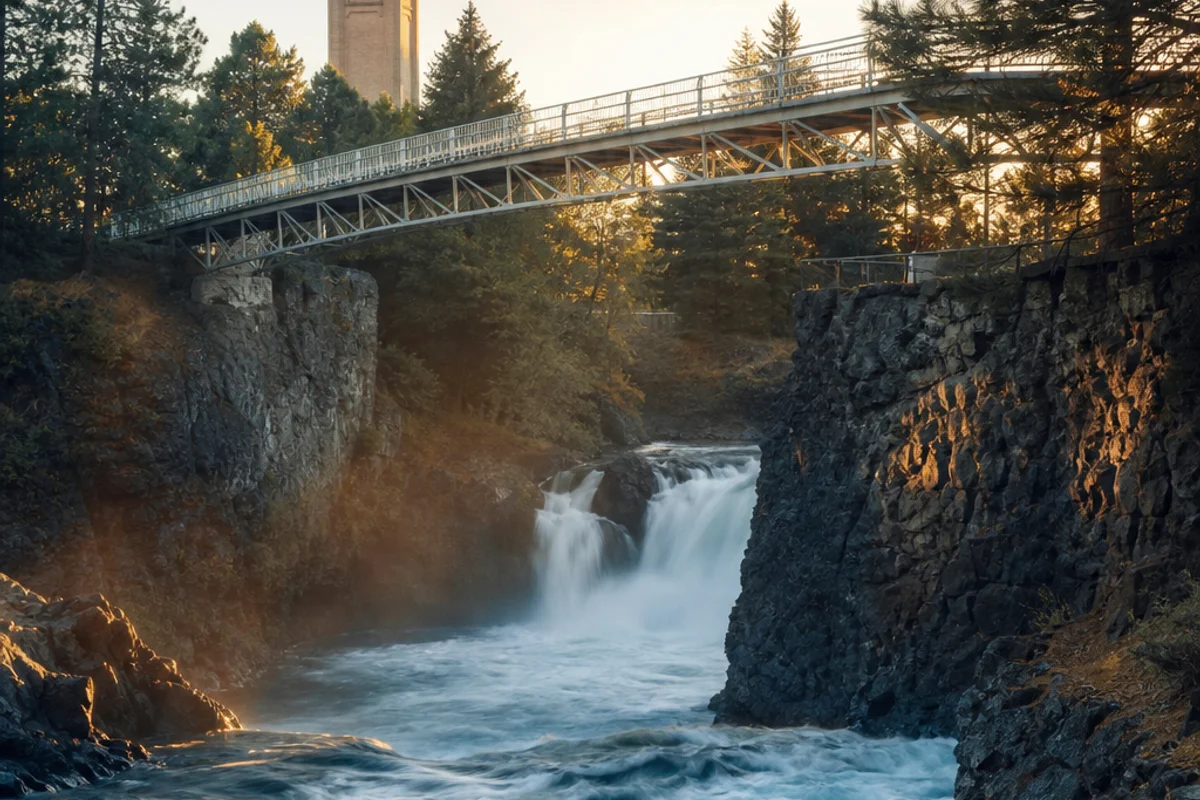 A golden-hour landscape near Spokane, Washington