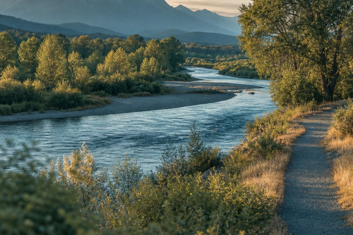 A golden-hour landscape near Kent, Washington