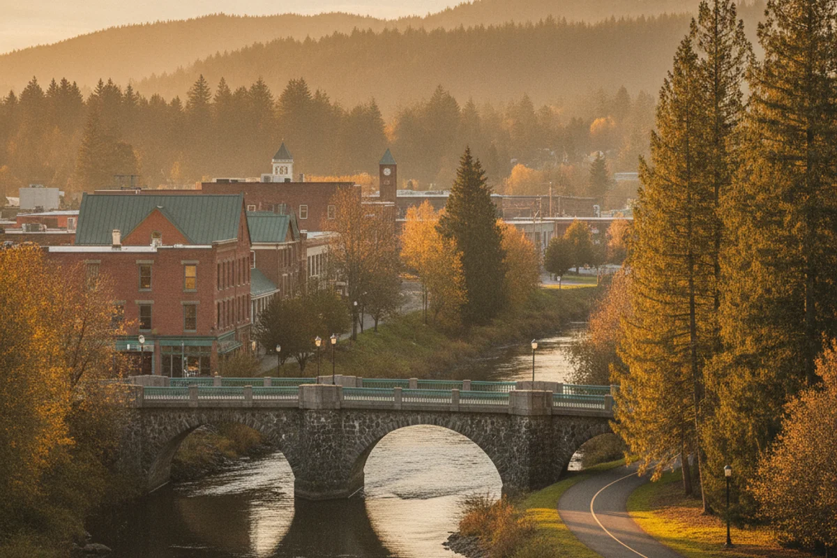 A calm Bothell landscape at golden hour