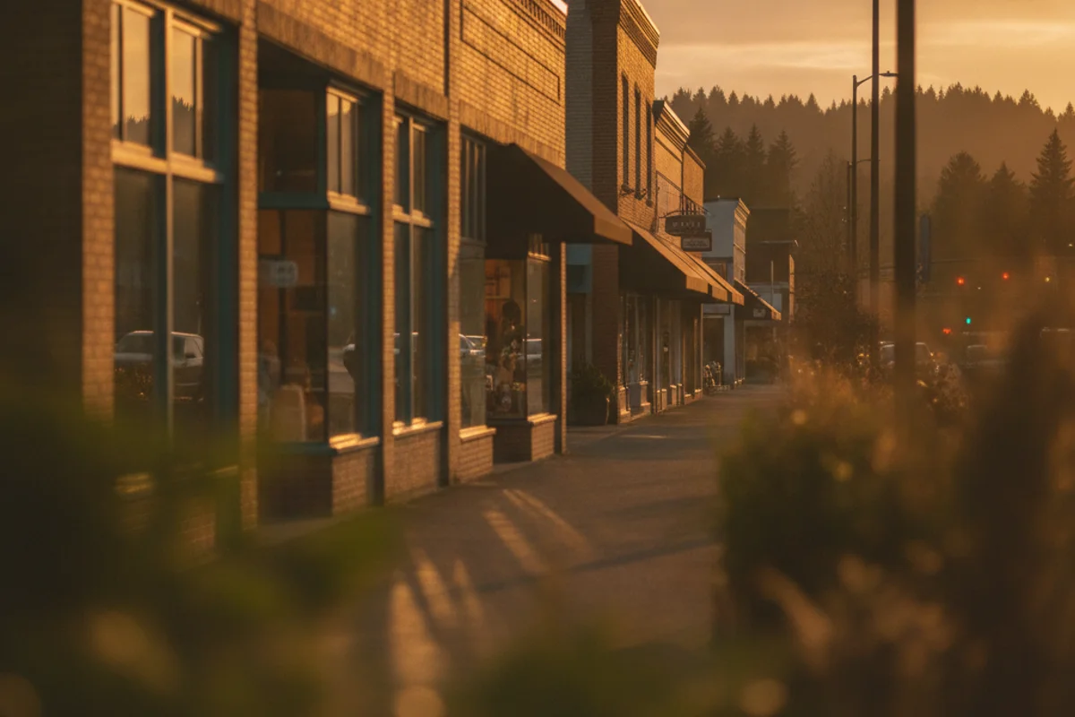 A calm Burien landscape at golden hour