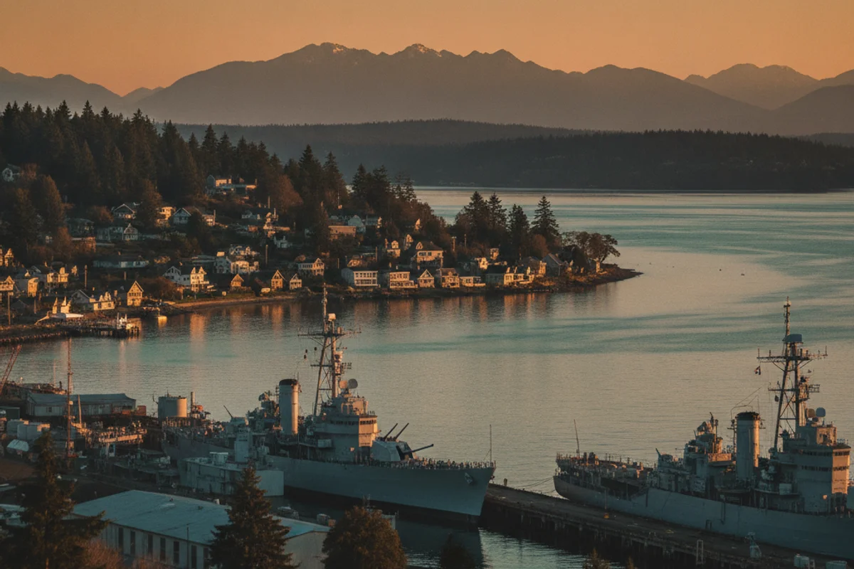 A calm Bremerton landscape at golden hour
