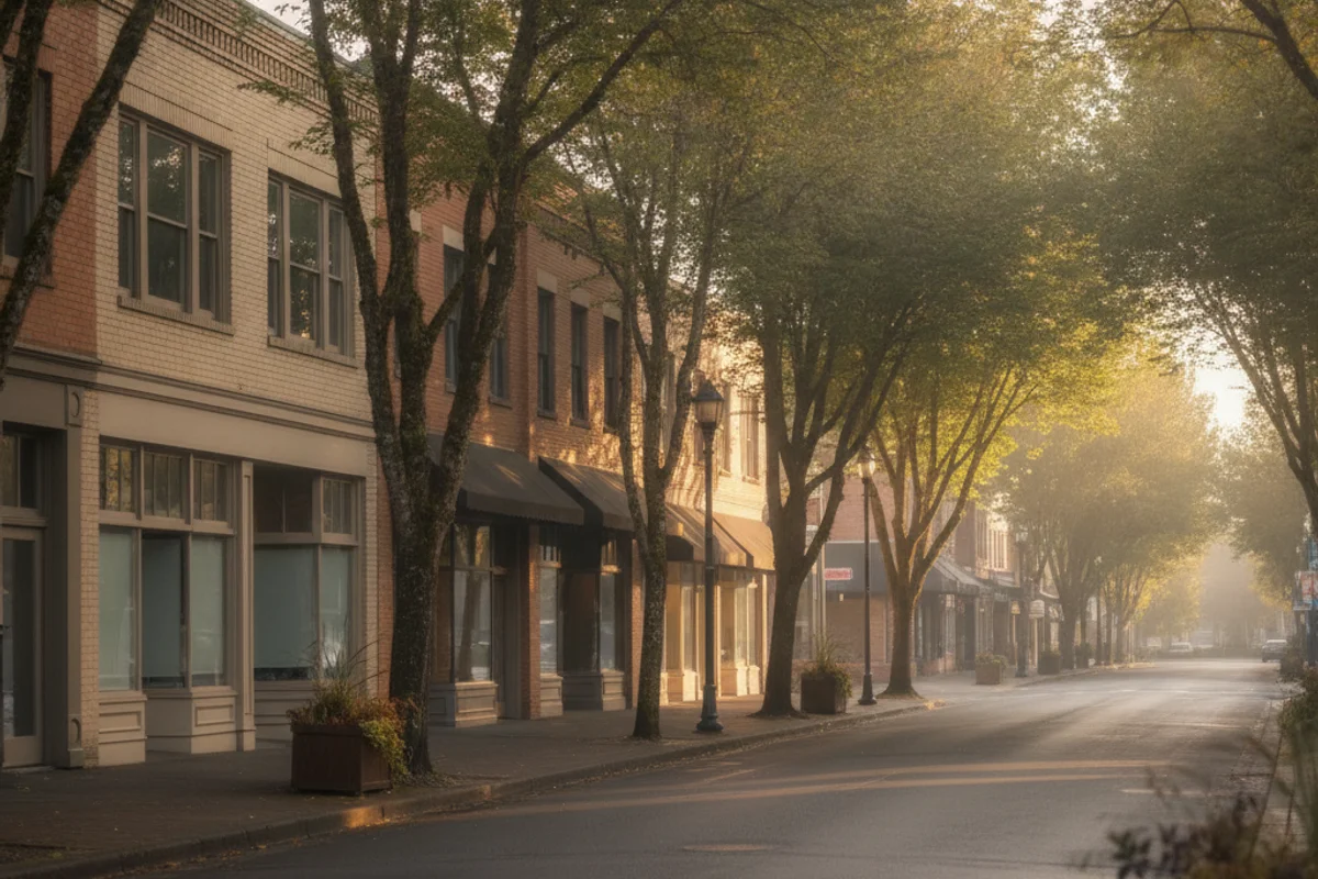 A local University Place scene in soft daylight