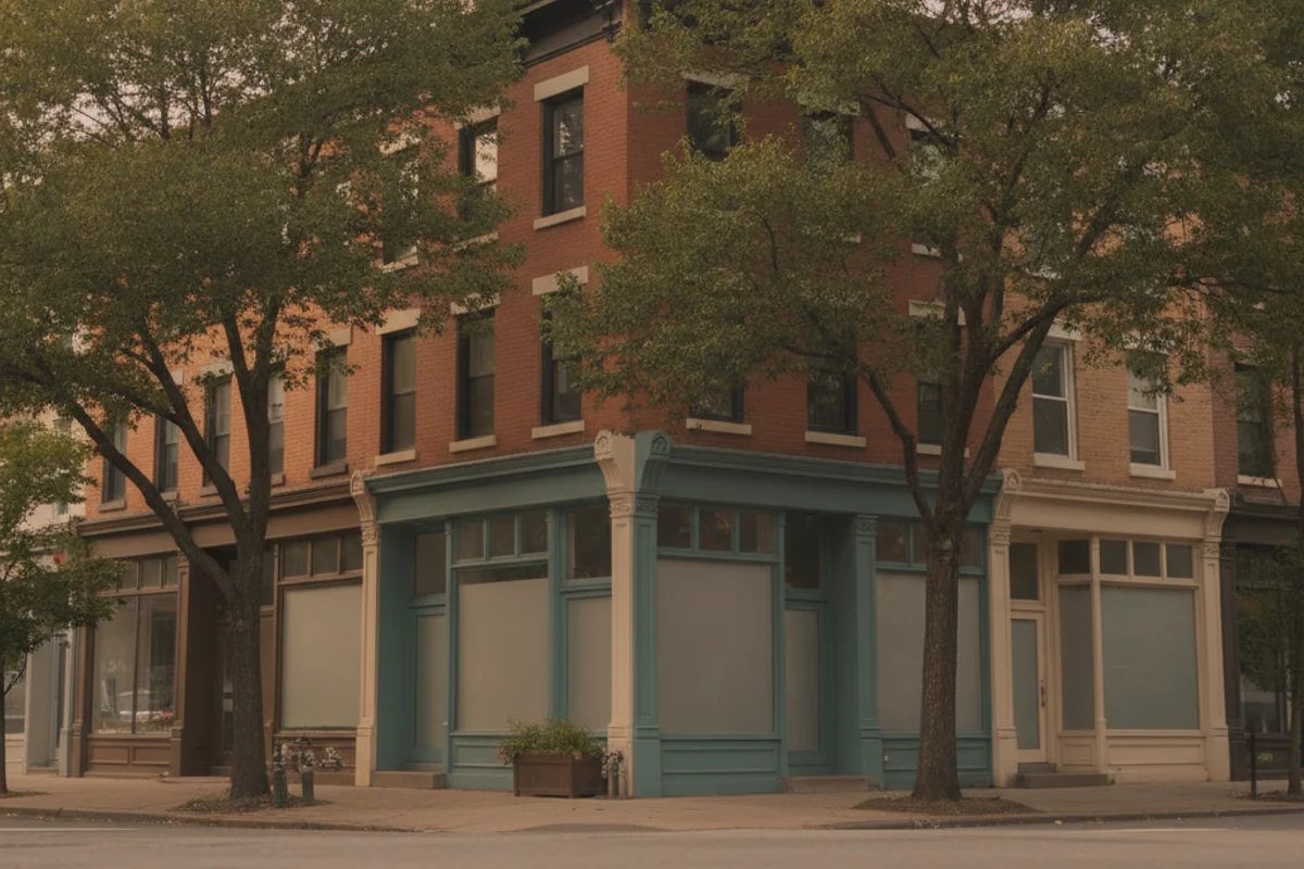 A neighborhood scene in Brooklyn