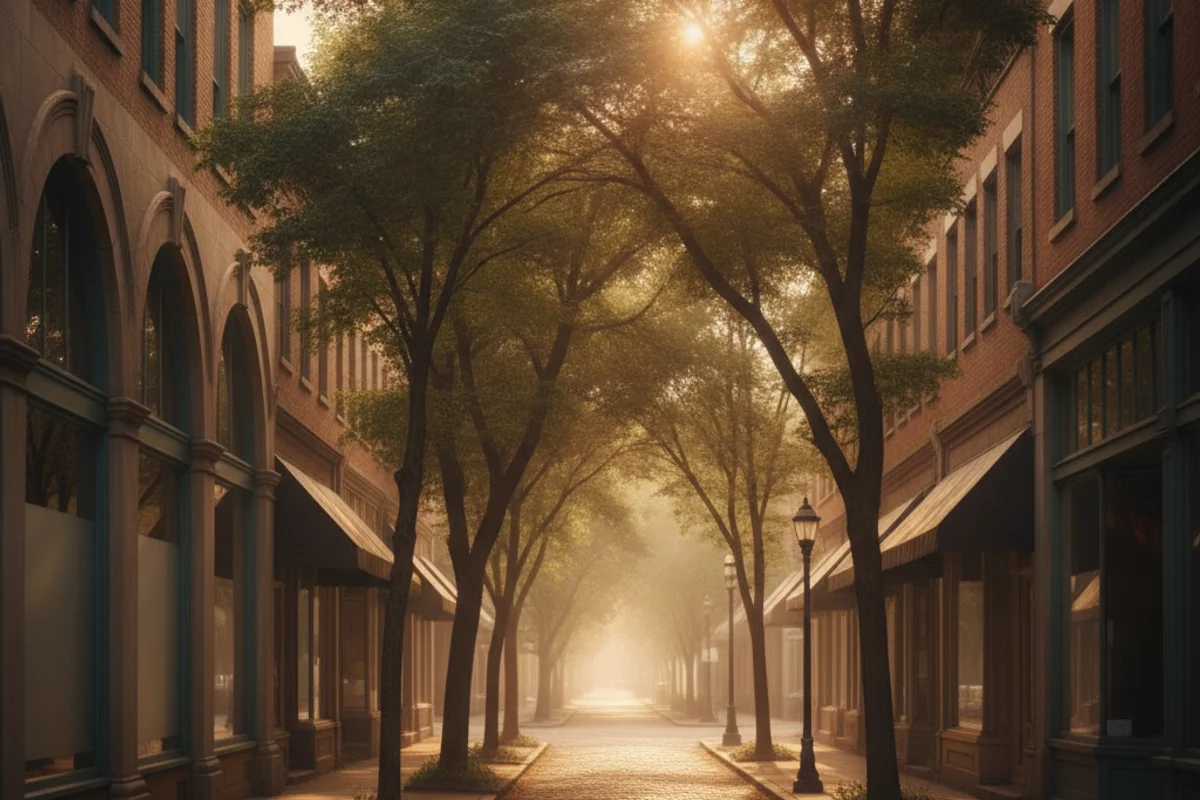 A neighborhood scene in Syracuse