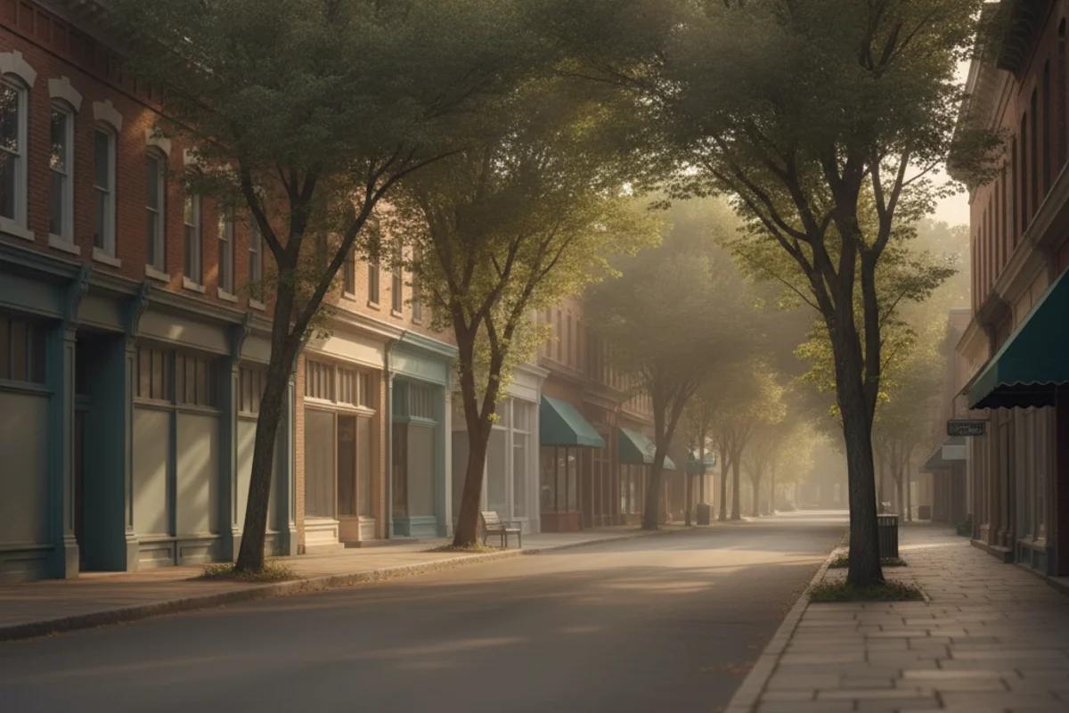 A neighborhood scene in Schenectady