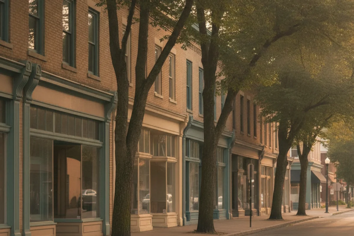 A neighborhood scene in Ithaca
